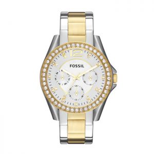 Fossil Women's Riley Multifunction Two Tone Stainless Steel Watch